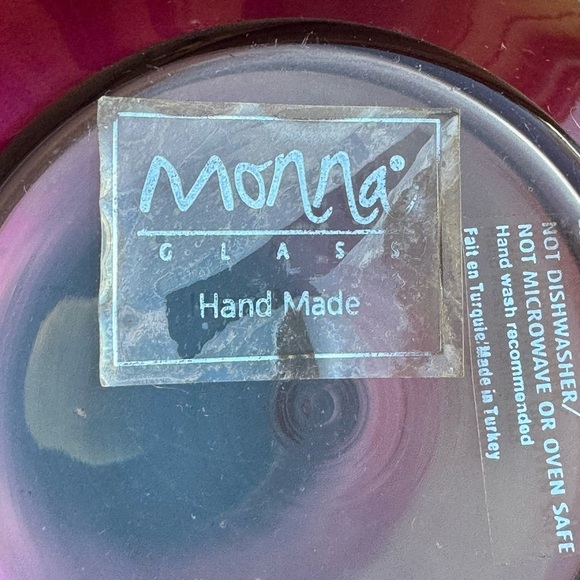 Vintage Turkish Monna glass Black and copper red umber Gradient Vase - Picture 5 of 8